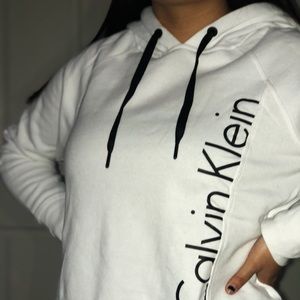 white calvin klein hoodie
